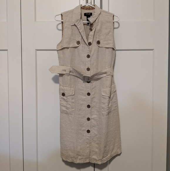 FYLO Dresses & Skirts - 100% Linen Dress Size 8